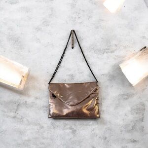 J. Crew Shiny Bronze Clutch